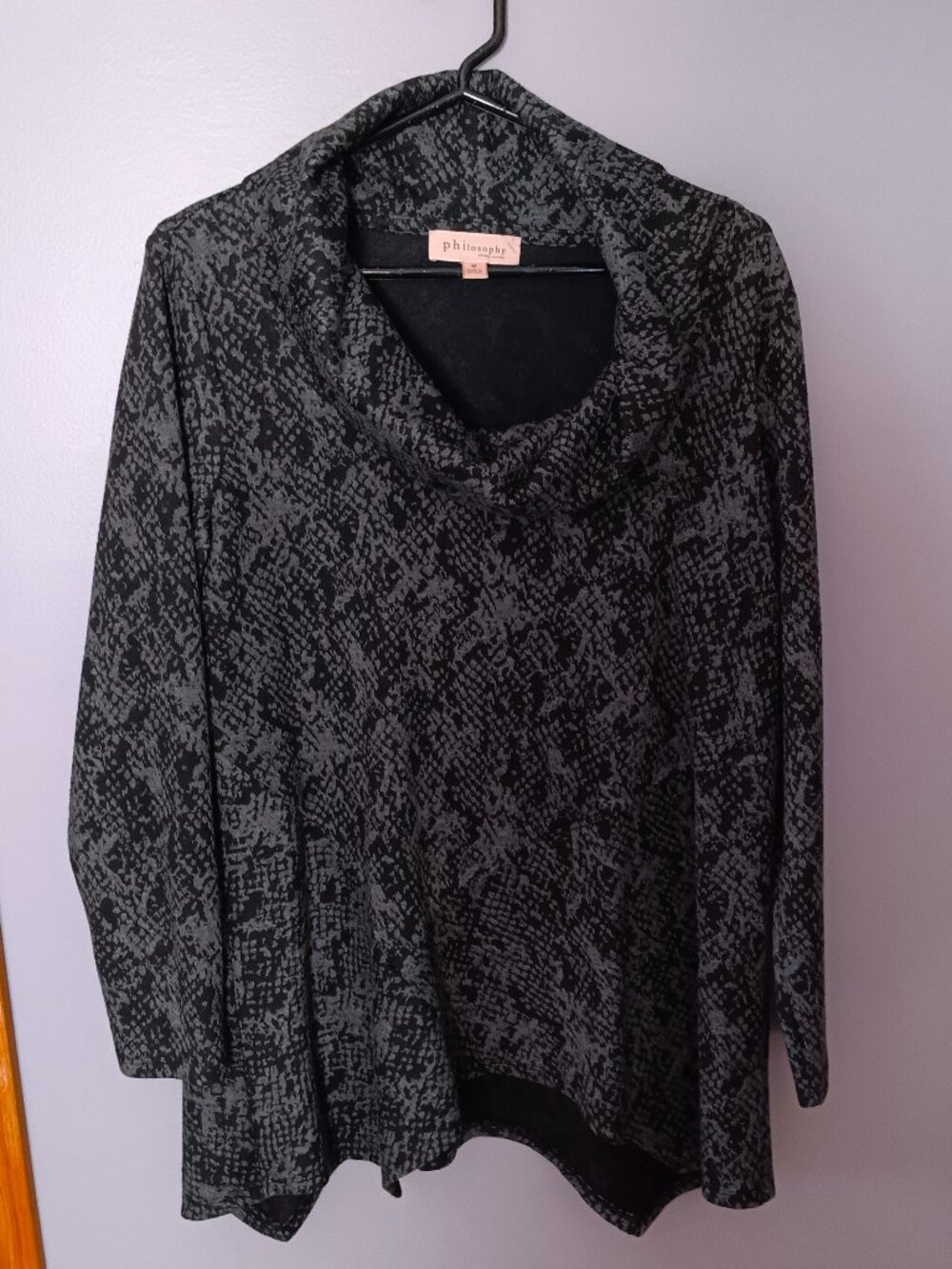 Philosophy Cowl Neck Top (NWOT)